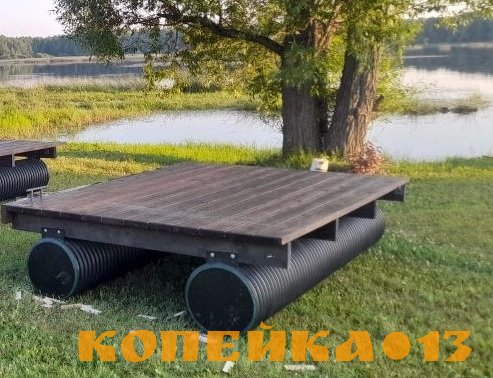 Понтон из труб