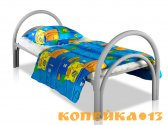 Одноярусные кровати металлические эконом фото0